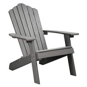 Aspen Charcoal Gray Outdoor Classic Recycled Plastic Adirondack Chair