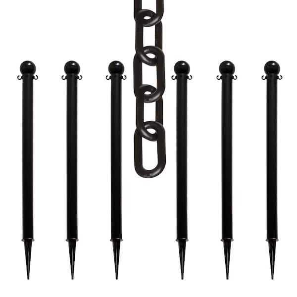 Mr. Chain Black Light Duty Ground Pole and Chain Kit