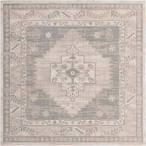 Unique Loom Whitney Geneva Mink 7 ft. 10 in. x 7 ft. 10 in. Area Rug