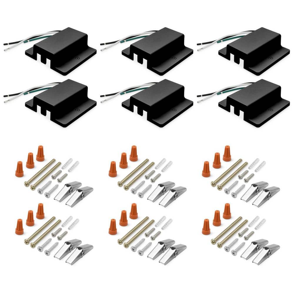 H-Track Floating Canopy, Compatible with Standard H-Type 120V 3-Wire Single Circuit, Track Light Accessory, Black 6 Pack price history on PriceWatchPro