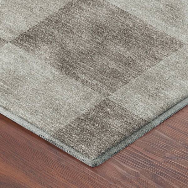 Mayfield Premium Machine Washable Abstract AMF2345 Khaki 10 ft. x 14 ft. Area Rug