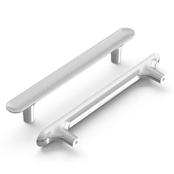 HICKORY HARDWARE Maven Collection Pull 5-1/16 in. (128mm) Center to Center Chrome Finish Modern Zinc Bar Pull (1-Pack )
