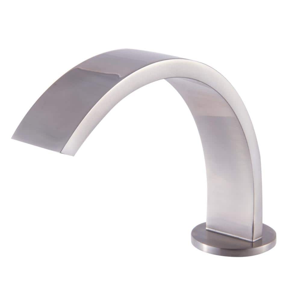 Brushed Nickel Modern Widespread Bathroom Faucet Set