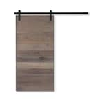 Urban Woodcraft 40 in. x 83 in. TOURS Reclaimed Grey Wood Barn Door ...