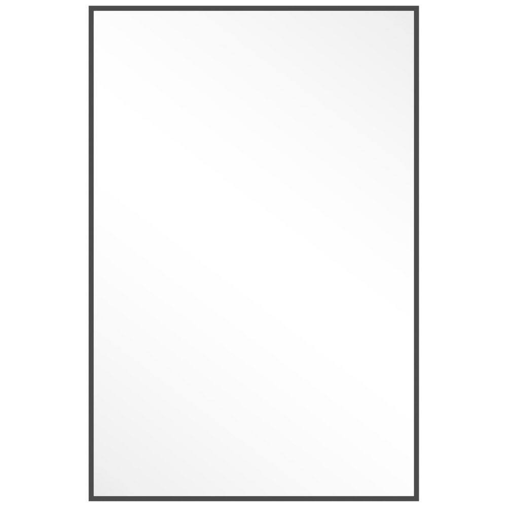 Black 20 in W x 30 in. H Modern Rectangle Aluminum Framed Wall Mirror price history on PriceWatchPro