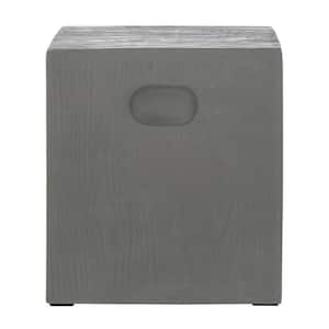 Cube Dark Gray Stone Indoor/Outdoor Accent Table