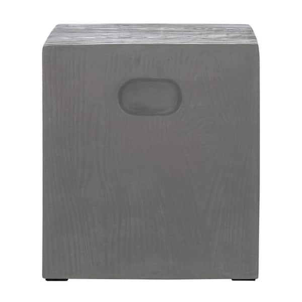 SAFAVIEH Cube Dark Gray Stone Indoor/Outdoor Accent Table