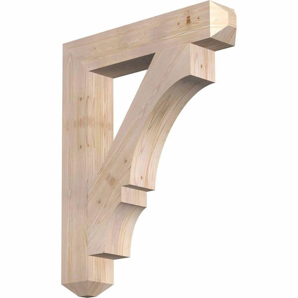 Ekena Millwork 5-1/2 in. x 40 in. x 32 in. Douglas Fir Balboa Craftsman Smooth Bracket