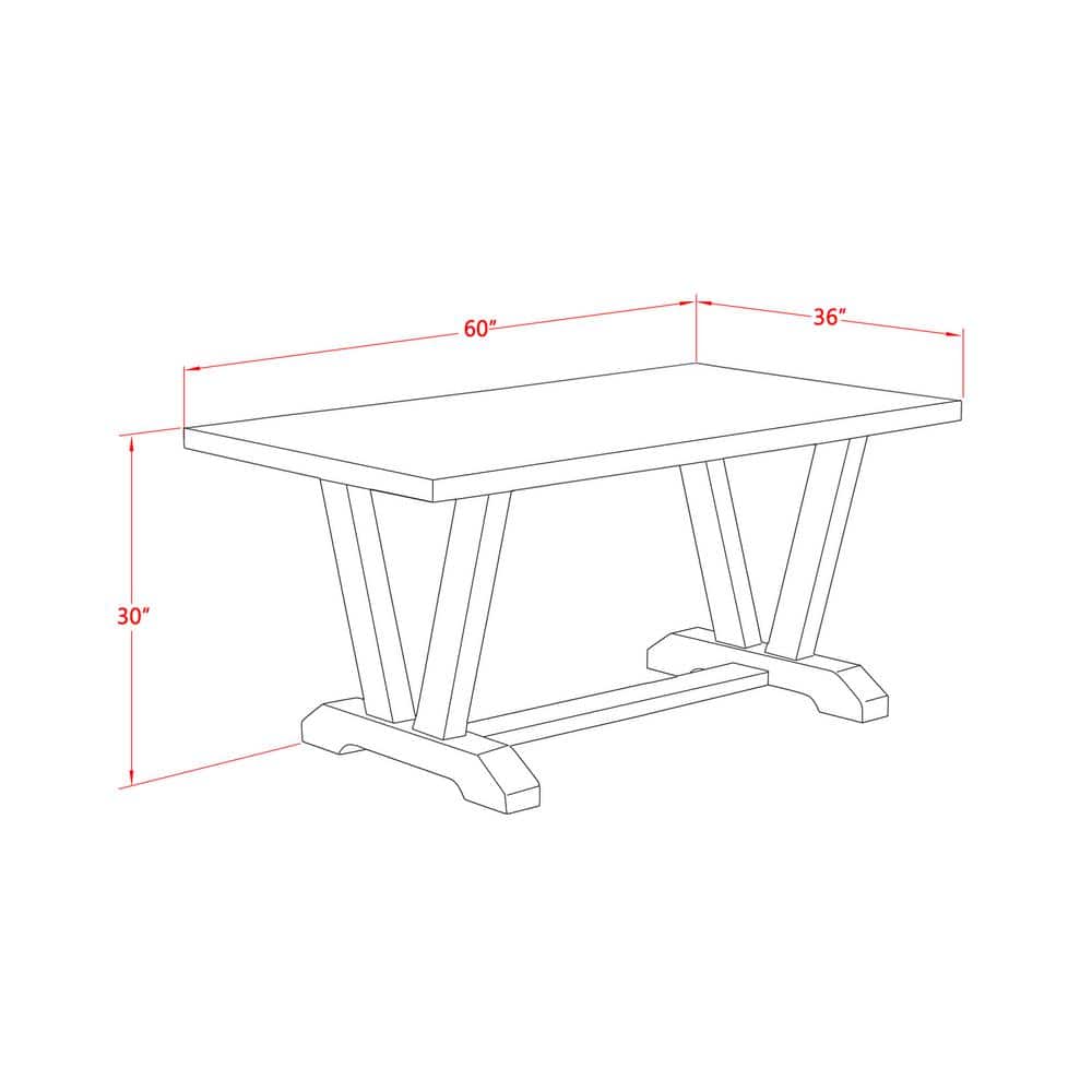 Gray and White Cement Top 5-Piece Dining Set