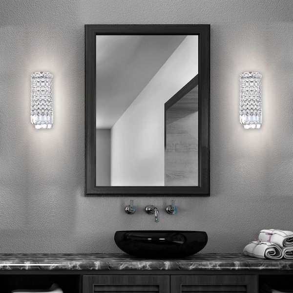 Colosseum 2 Light Bathroom Sconce With Chrome Finish