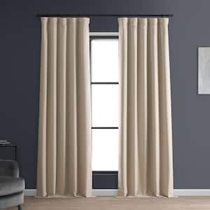 Safari Tan Beige Solid Blackout Curtain - 50 in. W x 108 in. L (1 Panel)