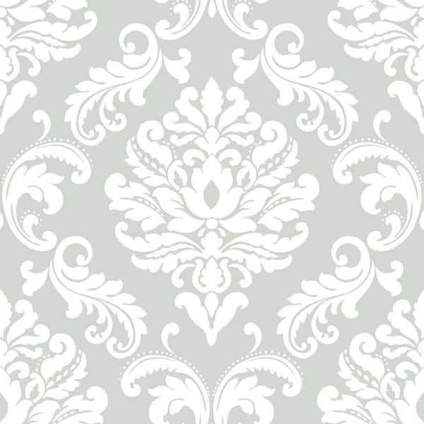 NuWallpaper Ariel Grey Vinyl Peel & Stick Wallpaper Roll (Covers 30.75 Sq. Ft.)
