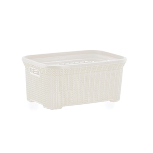 Superior Cream 50 l Knit Laundry Basket with Indoor