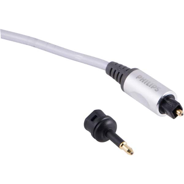 Philips 6 ft. Toslink Fiber Optic Audio Cable with Mini Toslink Adapters  SWA9326A/27 - The Home Depot