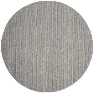Natura Steel 6 ft. x 6 ft. Round Solid Area Rug