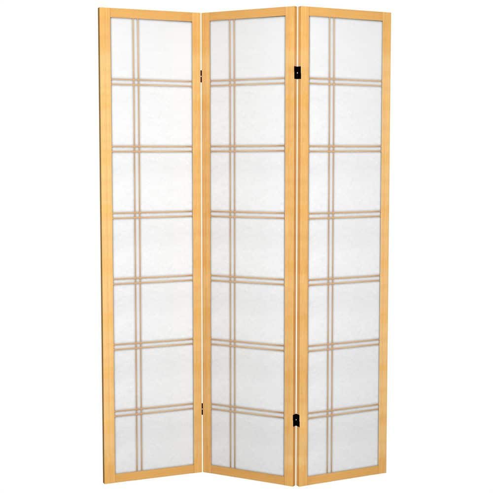6 ft. Natural Canvas Double Cross 3-Panel Room Divider price history on PriceWatchPro