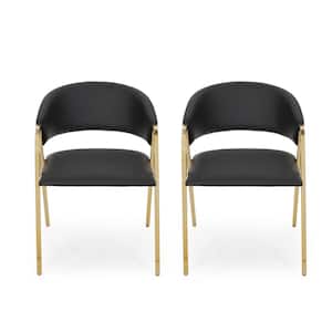 Gazo Gold Metal Upholstered Dining Chair (Set of 2)