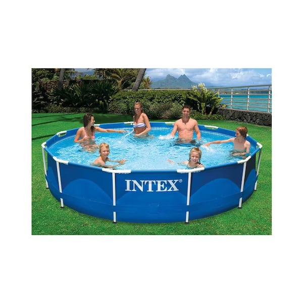 12 ft. Round 30 in. Deep Above Ground Pool Set