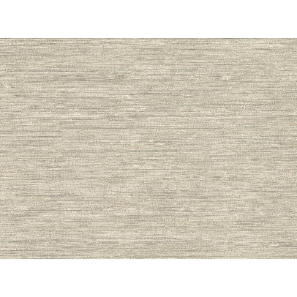 Warner Tyrell Champagne Faux Grasscloth Vinyl Strippable Wallpaper