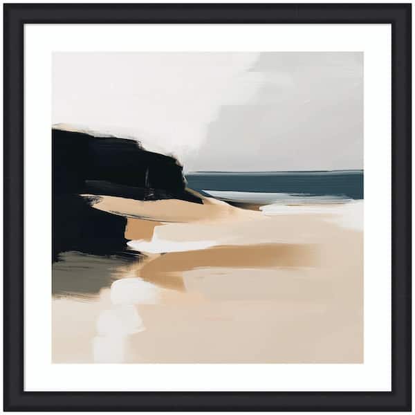 Oliver "Coastal Sand" by The Creative Bunch Studio Abstract Framed Art Print 35 in. x 35 in.