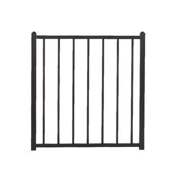 FORTRESS Fe26 40 in. H x 34.5 in. W Black Sand Steel Gate 53140358