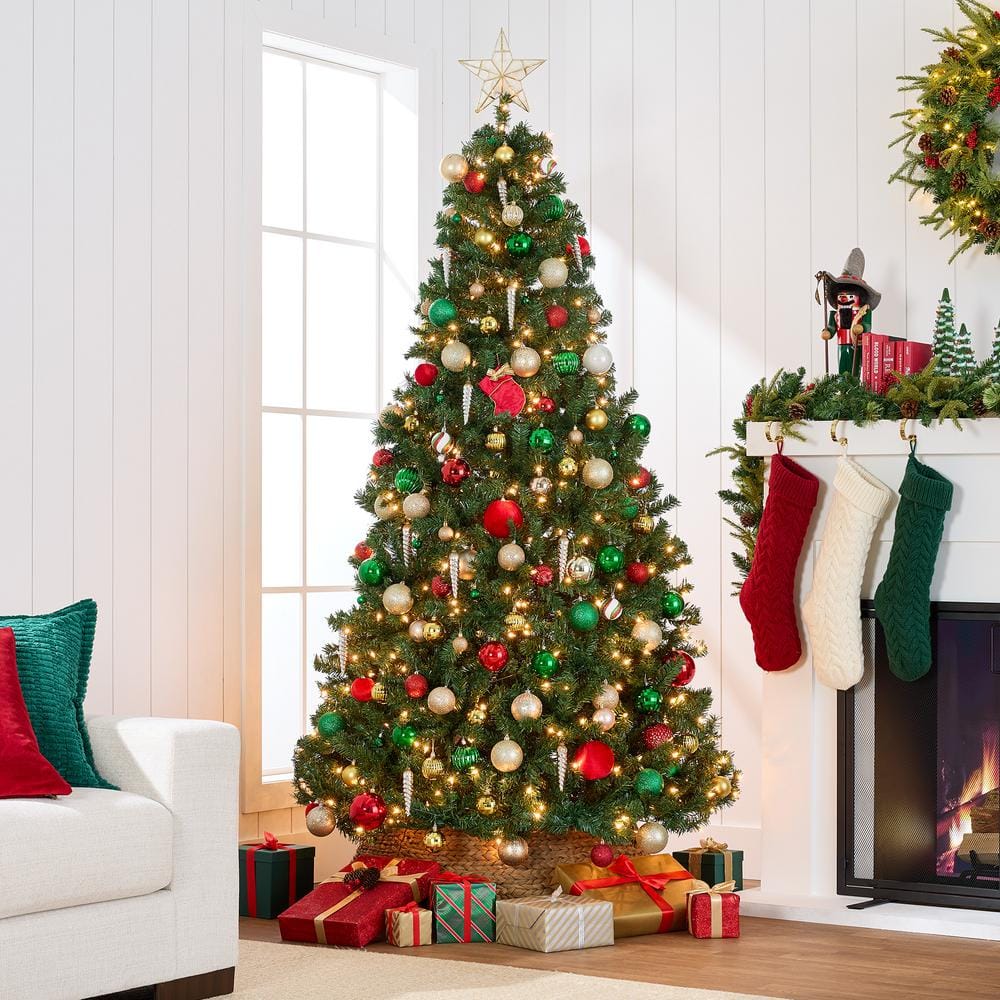 6ft Pre-Lit Green Spruce Artificial Christmas Tree with Lights