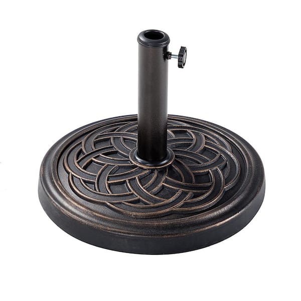 maocao hoom Resin Patio Umbrella Base in Bronze