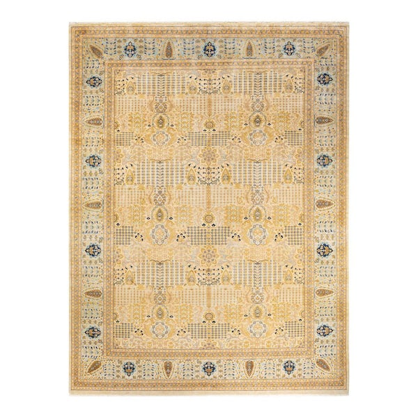 Solo Rugs Mogul One-of-a-Kind Traditional Ivory 9 ft. 0 in. x 12 ft. 0 in. Area Rug