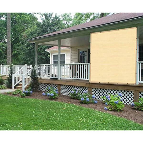 Sx 8 Ft X 12 Patio Hanging Shade Panel With Grommets For Pond Cover Pergola Screen Side Privacy Fence Osc900812w The Home Depot Sx 8 Ft X 12 Patio Hanging, Patio Screen Covers Home Depot
