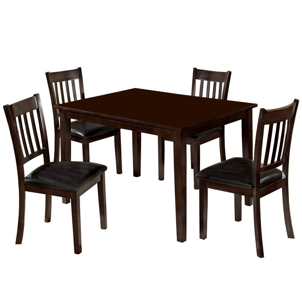 Worldwide West Creek I 5Piece Espresso Dining SetCM3012T5PK