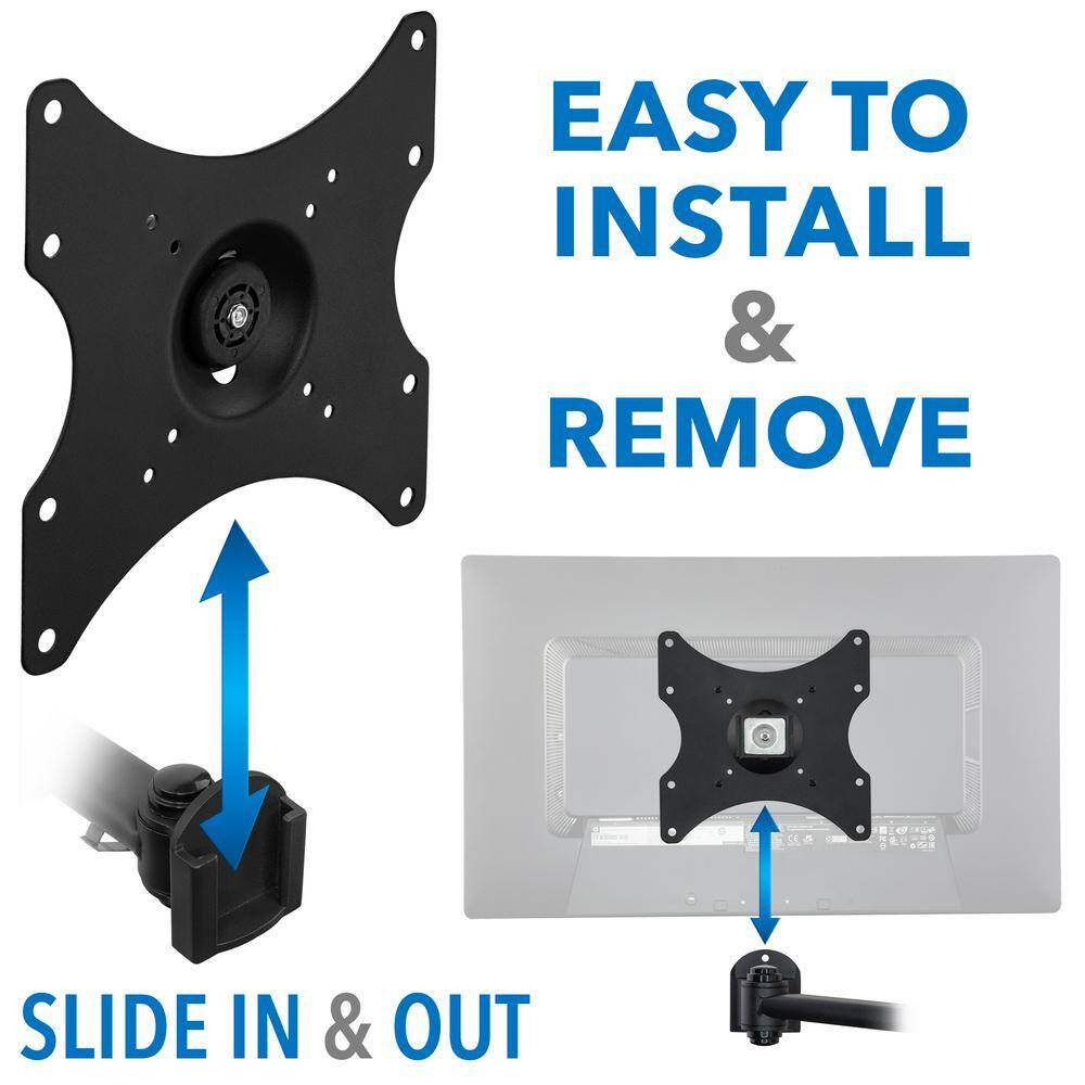 Black Steel Full Motion TV Wall Mount for 13"-42" Screens