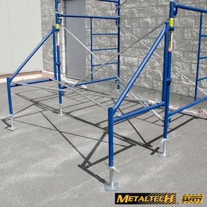32-in. Steel Scaffolding Outrigger for Mason Frame Scaffold Towers to Safely Extend Height of Scaffolding Platform