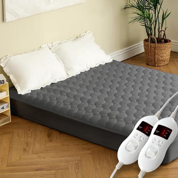 JEAREY Grey King Electric Heated Pad TY-JRCL-GRAY-K - The Home Depot