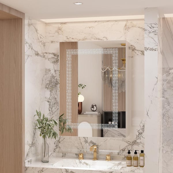 FUFU&GAGA 20.1 in. W x 27.8 in. H Rectangular Bathroom Medicine 