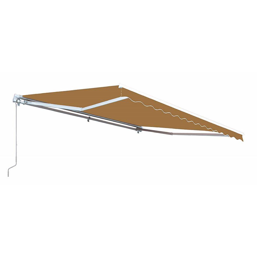 Aleko Motorized Retractable Patio Awning 16 x 10 ft Sand Color