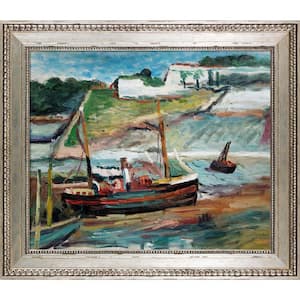 Belle lle (Le Port Palais) by Henri Matisse Versailles Silver King Framed Nature Oil Painting Art Print 26 in. x 30 in.