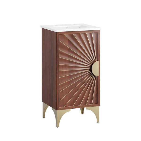 MODWAY Daylight 18 in. Bathroom Vanity in White Walnut