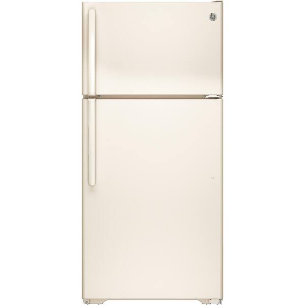 GE 14.6 cu. ft. Top Freezer Refrigerator in Bisque, ENERGY STAR