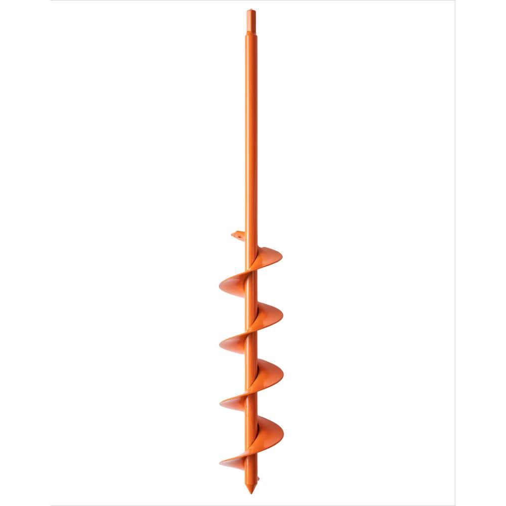 USA 24 in. x 3 in. Orange Multi-Purpose Bulb Plant Auger