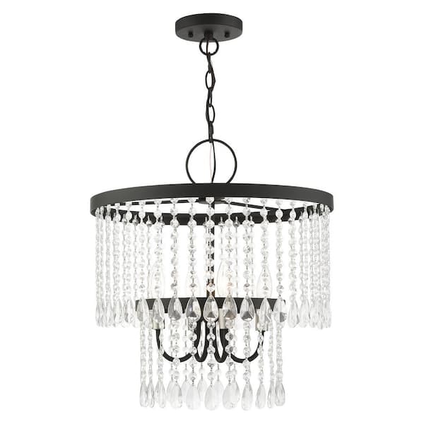 AVIANCE LIGHTING Elizabeth 4 Light Black Pendant Chandelier