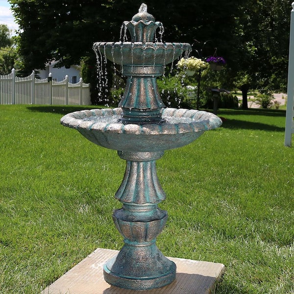 Sunnydaze 41 in. Nouveau Tiered Outdoor Water Fountain LZH-100