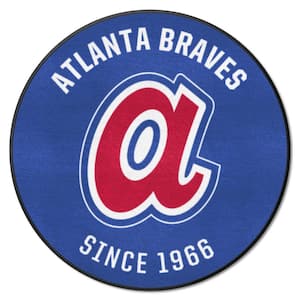 Atlanta Braves Blue 2 ft. x 2 ft. Round Area Rug