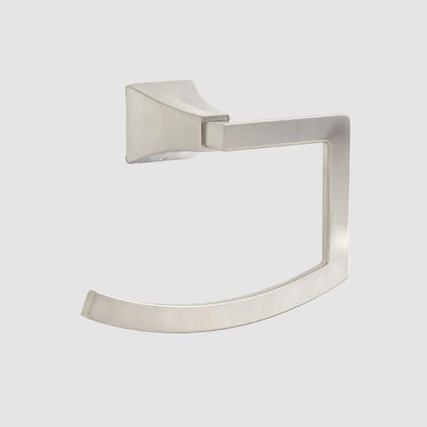 Vilamonte 6-5/8 in. Wall Mounted Towel Ring in Brushed Nickel