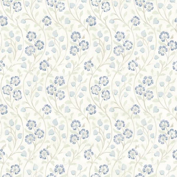 NextWall 30.75 sq. ft. Navy Blue Vintage Floral Vinyl Peel and Stick  Wallpaper Roll NW45702 - The Home Depot