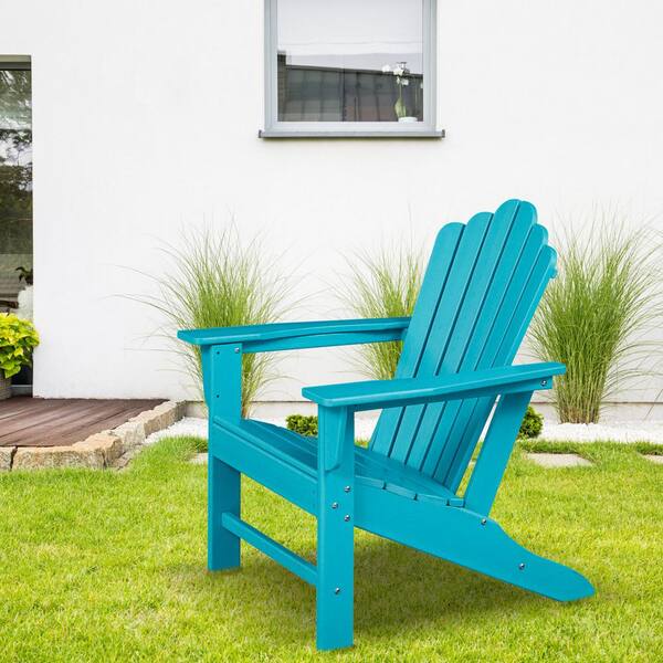 Clihome Blue Composite HDPE Adirondack Chair CL101510 TUR The