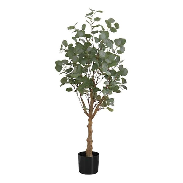 Unbranded 3.9 ft. Artificial Eucalyptus Tree Indoor Fake Plant Tree Real Touch Evergreen Tree in Pot for Home Decor