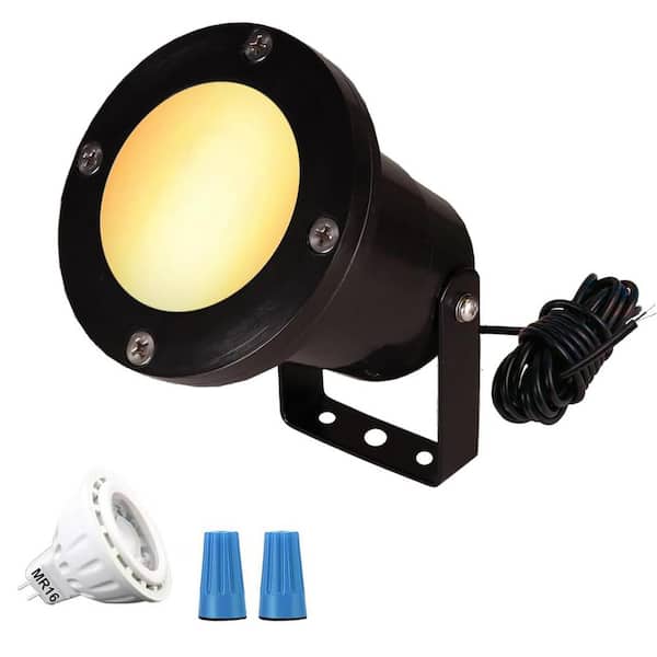 LED Underwater Pond Fountain Lights with Replaceable 4W MR16 Bulb Warm White for Garden Patio Pool Yard Rockery