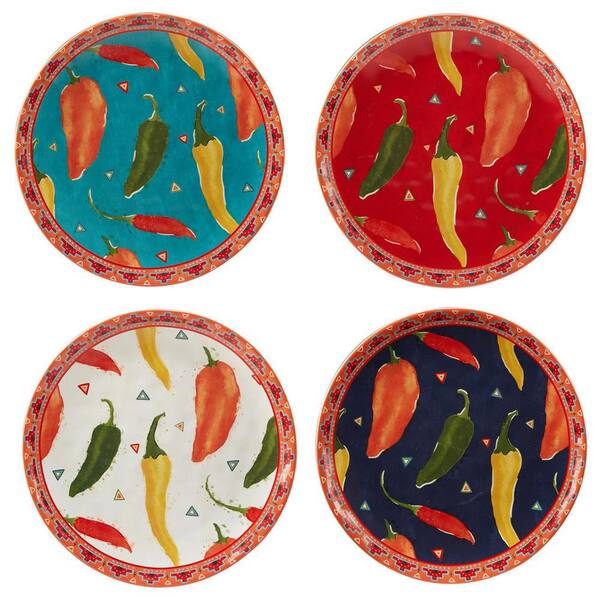 Certified International Santa Fe Multicolored Earthenware Dinner Plate (Set of 4)