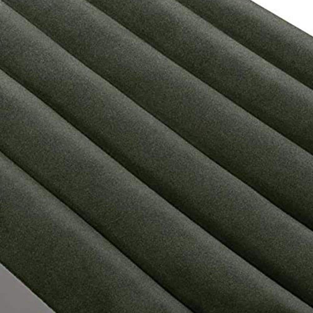 Queen Size Gray Vinyl Air Mattress with Built-In Pump