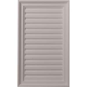 18 in. x 30 in. Rectangular Primed Polyurethane Paintable Gable Louver Vent Non-Functional